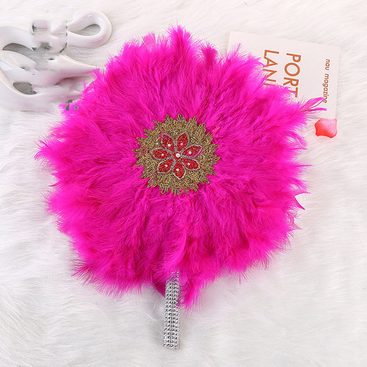 Abanico de Plumas Grande para Novia y Damas de Honor - Estilo Africano - Image 5