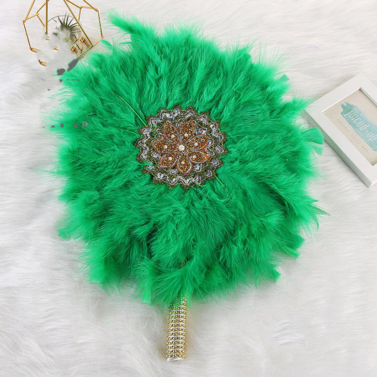 Abanico de Plumas Grande para Novia y Damas de Honor - Estilo Africano - Image 8