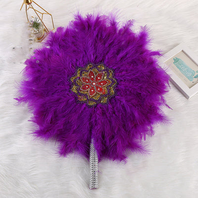 Abanico de Plumas Grande para Novia y Damas de Honor - Estilo Africano - Image 9