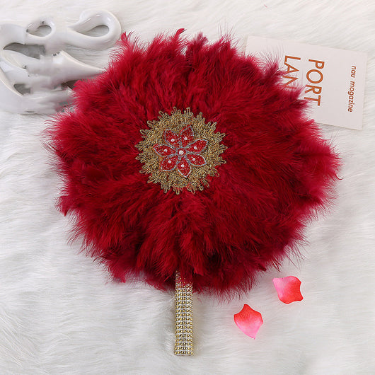 Abanico de Plumas Grande para Novia y Damas de Honor - Estilo Africano - Image 12