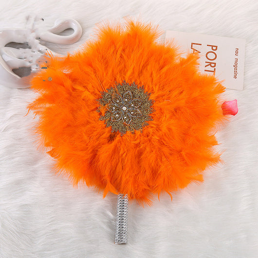 Abanico de Plumas Grande para Novia y Damas de Honor - Estilo Africano - Image 13
