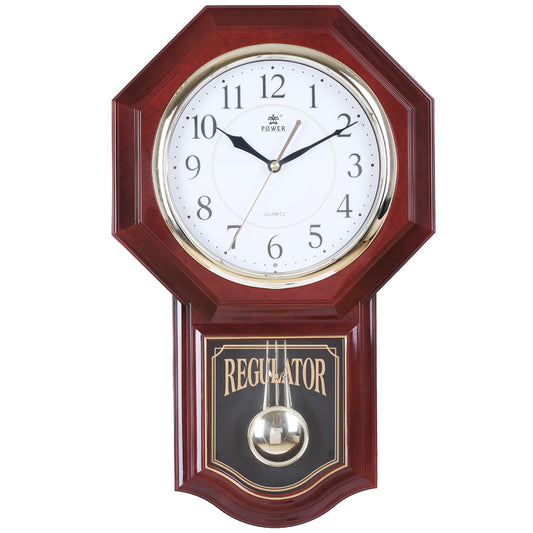 Reloj de Pared Estilo Chino Retro con Péndulo y Música para Sala de Estar