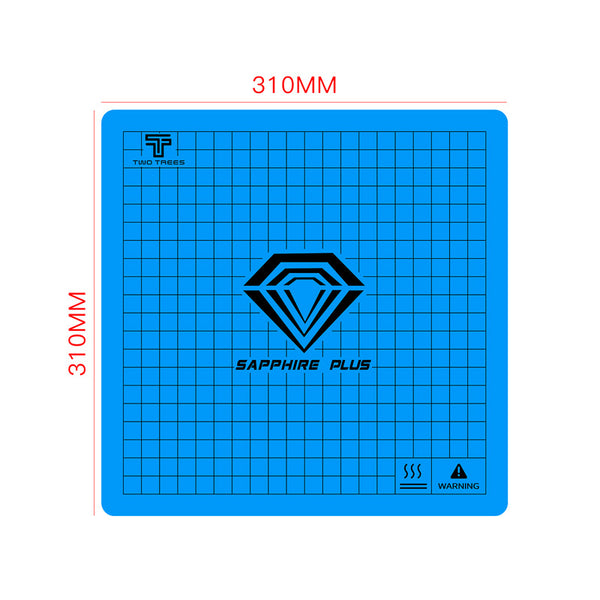 Plataforma de Cama Caliente de Aluminio 310x310 para Impresora 3D con Película Azul Esmerilada - Image 3