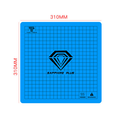 Plataforma de Cama Caliente de Aluminio 310x310 para Impresora 3D con Película Azul Esmerilada - Image 5