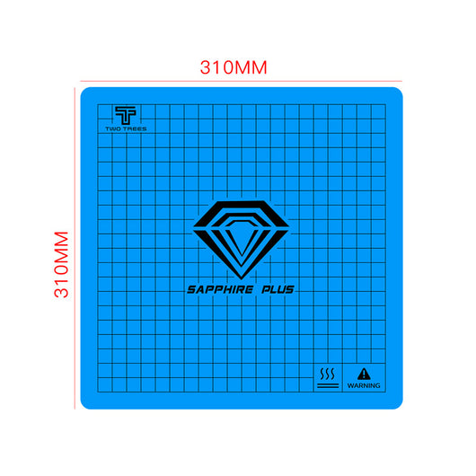 Plataforma de Cama Caliente de Aluminio 310x310 para Impresora 3D con Película Azul Esmerilada - Image 5