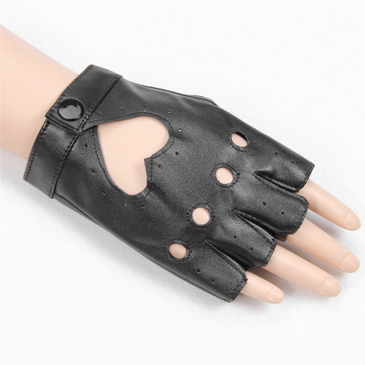 Guantes sin Dedos para Danza y Fitness - Cuero Peach Heart - Image 6