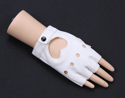 Guantes sin Dedos para Danza y Fitness - Cuero Peach Heart - Image 4