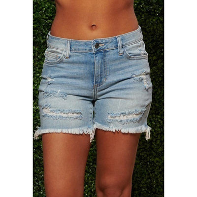 Shorts Vaqueros Rotos con Flecos y Máxima Elasticidad para Mujer - Image 9