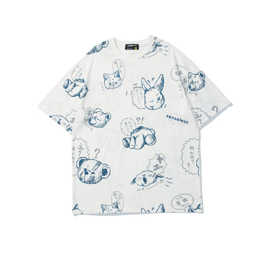 Camiseta Estampado Retro Anime Japonés para Hombre - Moda Urbana - Image 2
