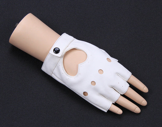 Guantes sin Dedos para Danza y Fitness - Cuero Peach Heart