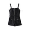 Mono Corto Mujer con Tirantes y Cintura Ancha Ajustable