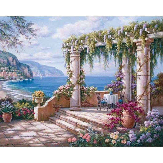 Hermoso Kit de Pintura al Óleo Paisaje Marino por Números - Image 10
