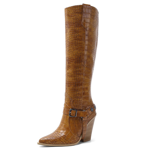 Botas Altas Sexy Talle Grande con Tacón Alto y Detalles Remachados - Image 14