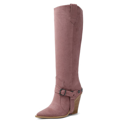 Botas Altas Sexy Talle Grande con Tacón Alto y Detalles Remachados - Image 5