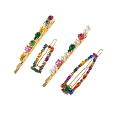 Set de 4 Pinzas para Cabello en Aleación con Perlas - Clips Rectos Premium para Mujer - Image 6
