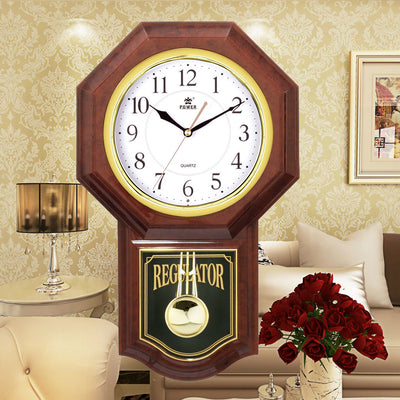 Reloj de Pared Estilo Chino Retro con Péndulo y Música para Sala de Estar - Image 11