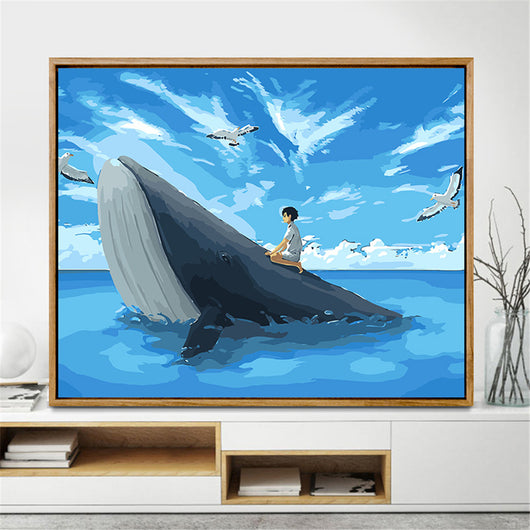 Kit de Pintura por Números - Hombre y el Océano con Marco Incluido - Image 4