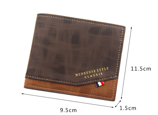 Billetera Corta para Hombre con Estampado Coreano y Bisagra Dorada - Image 8