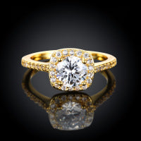 Anillo Oro Rosado Mujer con Circonia y Diamante - Diseño Europeo Moderno - Image 3