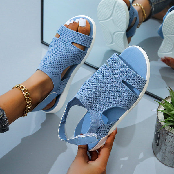 Zapatos Deportivos Malla Transpirable Efecto Frosted Punta Pez Viscosa