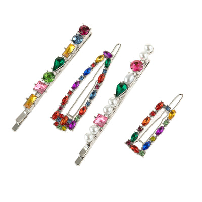 Set de 4 Pinzas para Cabello en Aleación con Perlas - Clips Rectos Premium para Mujer - Image 10