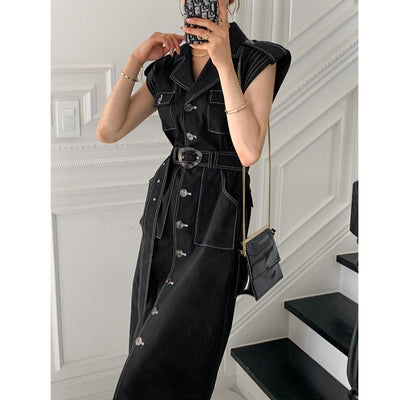 Vestido Largo sin Mangas Estilo Bosque para Mujer - Image 8