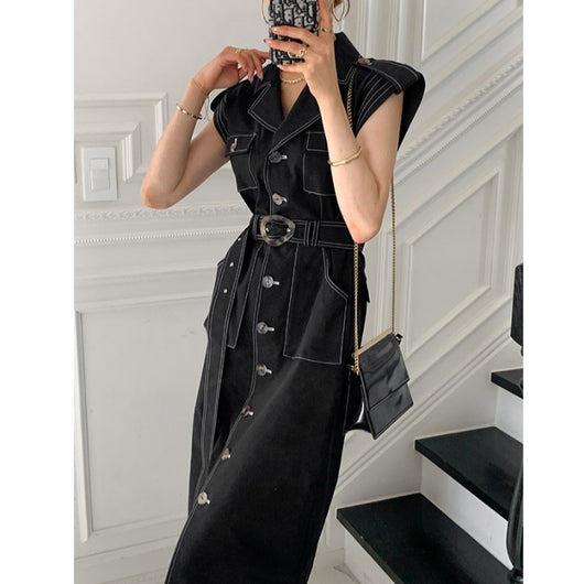 Vestido Largo sin Mangas Estilo Bosque para Mujer - Image 8