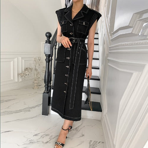 Vestido Largo sin Mangas Estilo Bosque para Mujer - Image 10