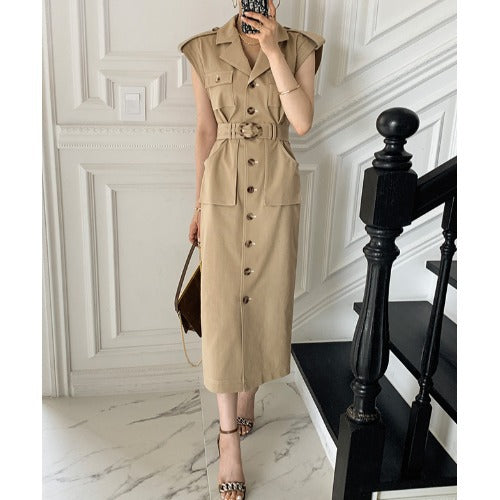 Vestido Largo sin Mangas Estilo Bosque para Mujer - Image 3
