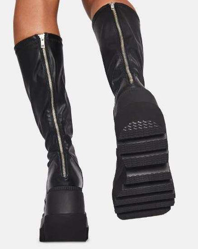 Botas de Plataforma Gruesa para Mujer - Estilo Europeo Otoño Talla Grande - Image 4