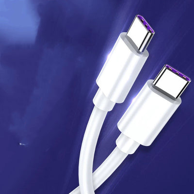 Cable de Carga Rápida USB-C Dual 100W para MacBook y Dispositivos Apple