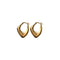 High-Preservation 925 Plateado Electroplated Real Dorado Ins Geometric Cold Wind Ear Buckle Golden