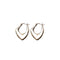High-Preservation 925 Plateado Electroplated Real Dorado Ins Geometric Cold Wind Ear Buckle Blanco Dorado