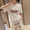 Playera Retro Oso Estilo Western Cuello Redondo Suelta Mujer