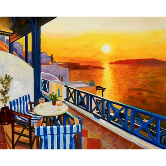 Pinturas Acrílicas Atardecer Oceánico