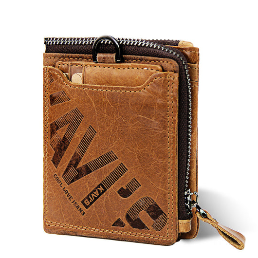 Billetera Vintage de Cuero para Hombre con Compartimentos Multifuncionales - Image 3