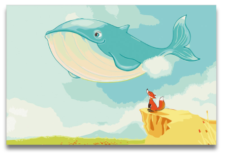 Pintura Digital de Ballena, Arte Infantil Oceánico - Image 10