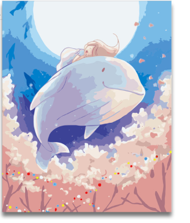 Pintura Digital de Ballena, Arte Infantil Oceánico - Image 9