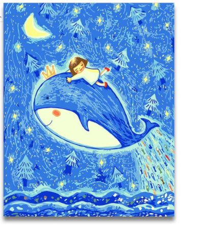 Pintura Digital de Ballena, Arte Infantil Oceánico - Image 11