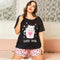 Pijama Corto Estampado Animal para Mujer - Comodidad para Casa
