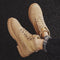 Botas Martin de Cordones Casuales con Tacón Plano y Punta Redonda