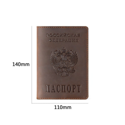 Cartera Pasaporte Cuero Retro - Organizador de Documentos de Viaje - Image 2