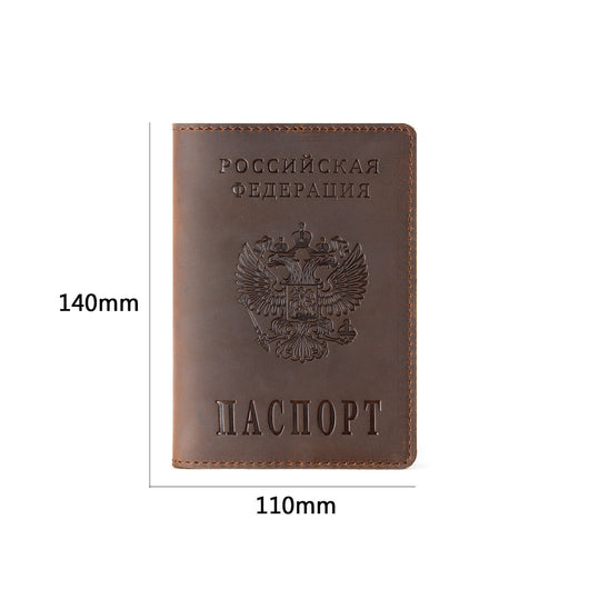 Cartera Pasaporte Cuero Retro - Organizador de Documentos de Viaje - Image 2