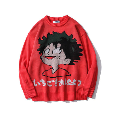 Suéter Holgado con Estampado Cartoon para Hombre - Image 5