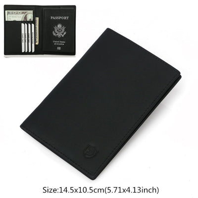 Cartera Pasaporte de Cuero Genuino con Compartimento para Documentos de Viaje - Image 11
