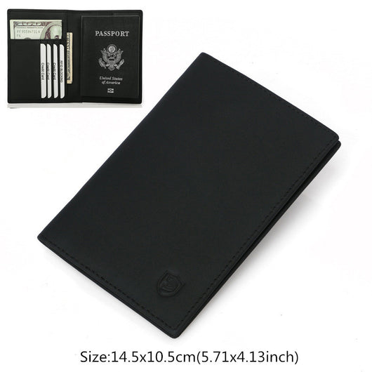 Cartera Pasaporte de Cuero Genuino con Compartimento para Documentos de Viaje - Image 2