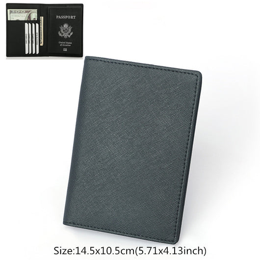 Cartera Pasaporte de Cuero Genuino con Compartimento para Documentos de Viaje - Image 3