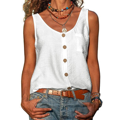 Chaleco Mujer Cuello V Botones Bolsillos - Diseño Versátil - Image 4