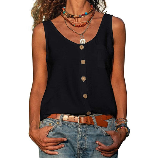 Chaleco Mujer Cuello V Botones Bolsillos - Diseño Versátil - Image 2