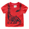 Camiseta Infantil Estampado Dinosaurio - Manga Corta Verano